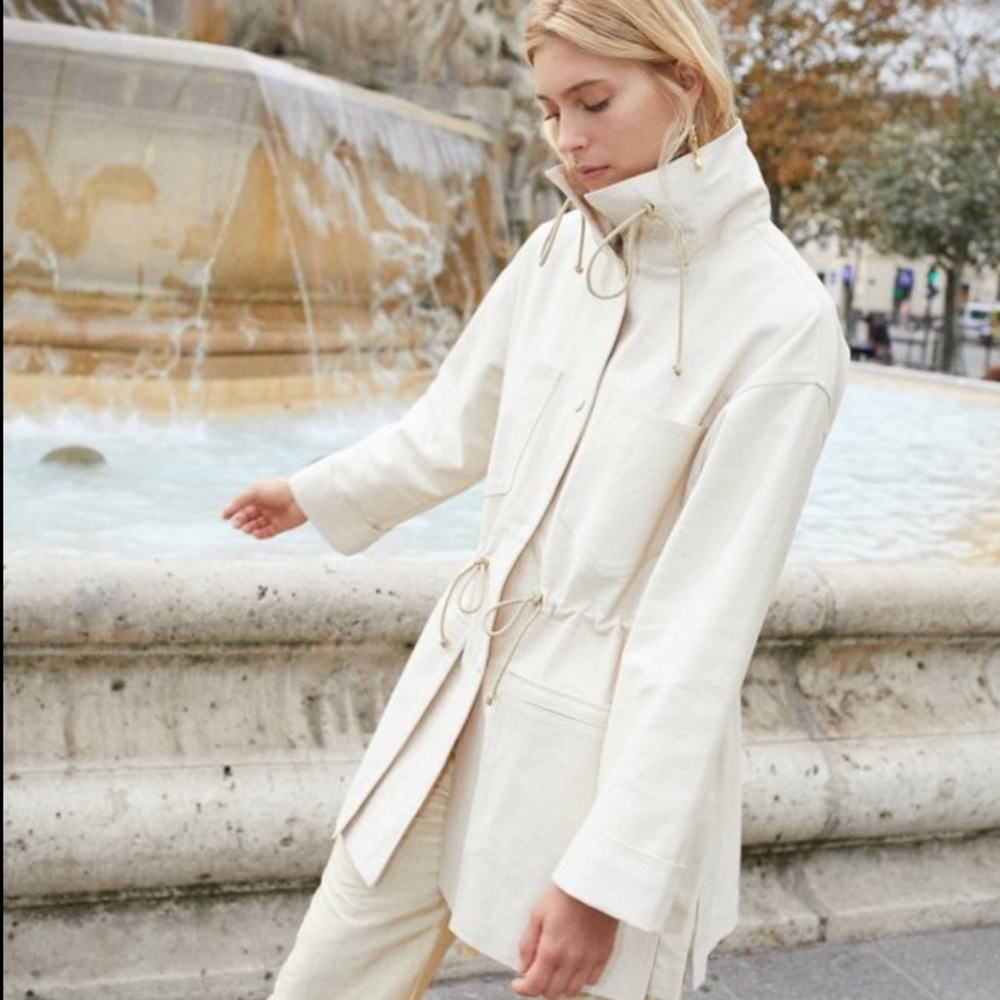 Nanushka Rizzo Creme Denim Jacket